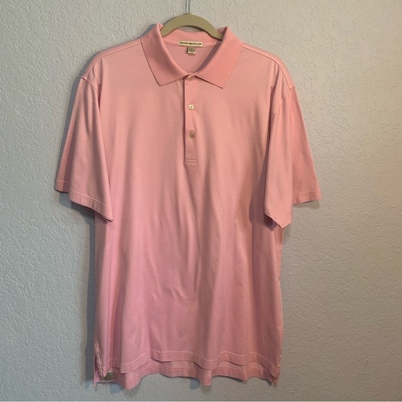 Peter Millar Short Sleeve Three Button Polo Cotton Golf Shirt - Picture 1 of 6